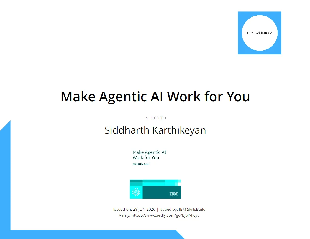 Make Agentic AI Work for You certificate